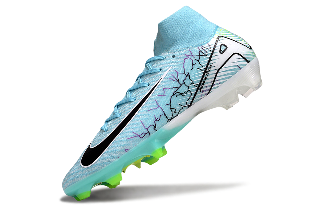 Close-up of Nike Air Zoom Mercurial Superfly X Elite football cleats