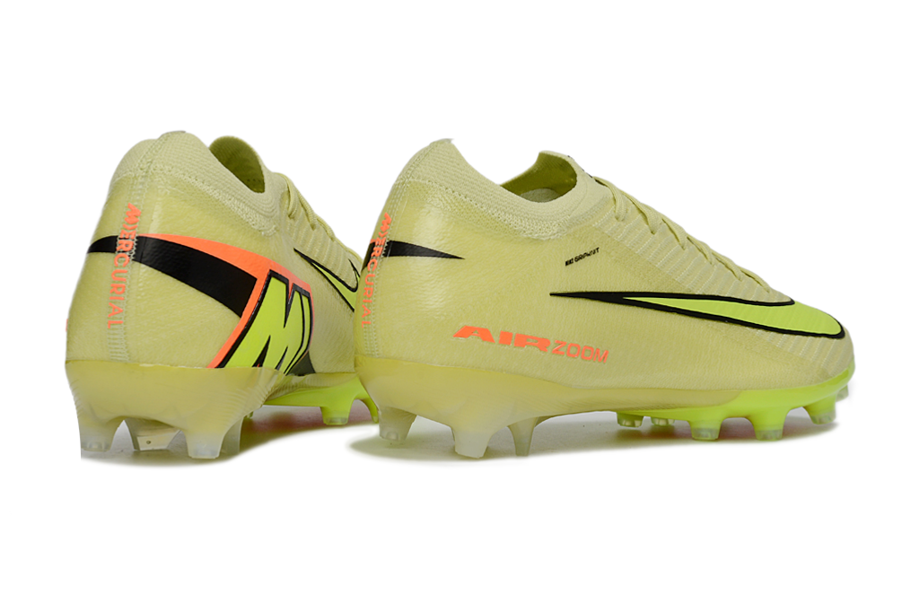 Image of Nike Mercurial Vapor XVI Elite AG Max Voltage soccer cleats, capturing their sleek and aerodynamic design, perfect f