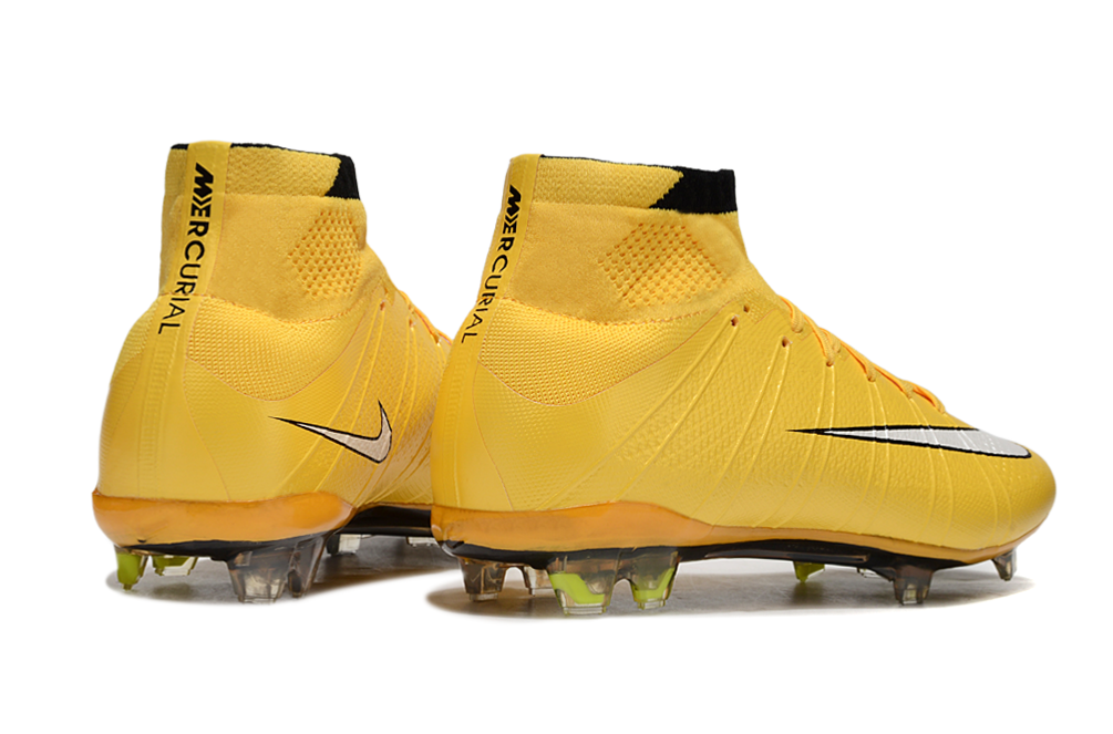 Nike Mercurial Superfly IV Elite FG soccer cleats front view in Laser Orange