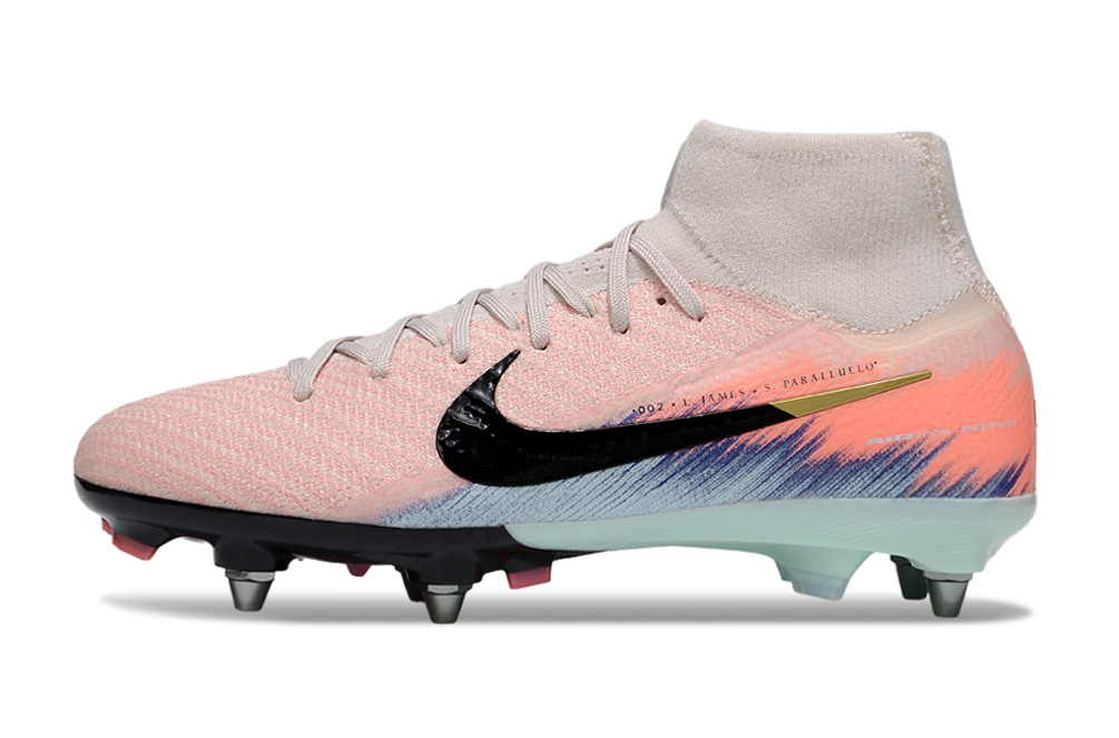 High-performance soccer cleat, Nike Air Zoom Mercurial Superfly X Elite SG, engineered for elite players.