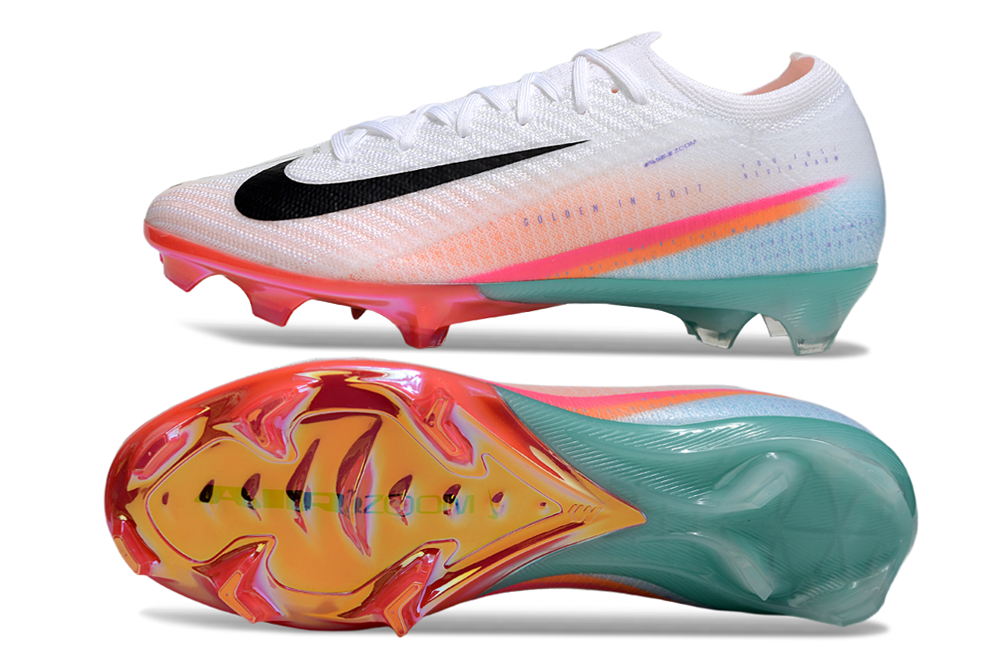 Side view of Nike Air Zoom Mercurial Vapor XVI Elite FG football boots, showcasing elite-level design and Sam Kerr's influenc