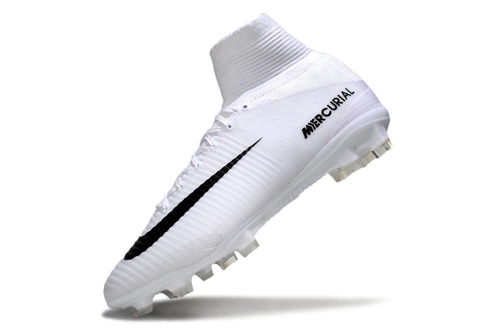 Close-up view of Nike Air Zoom Mercurial Superfly V Elite FG soccer cleats features