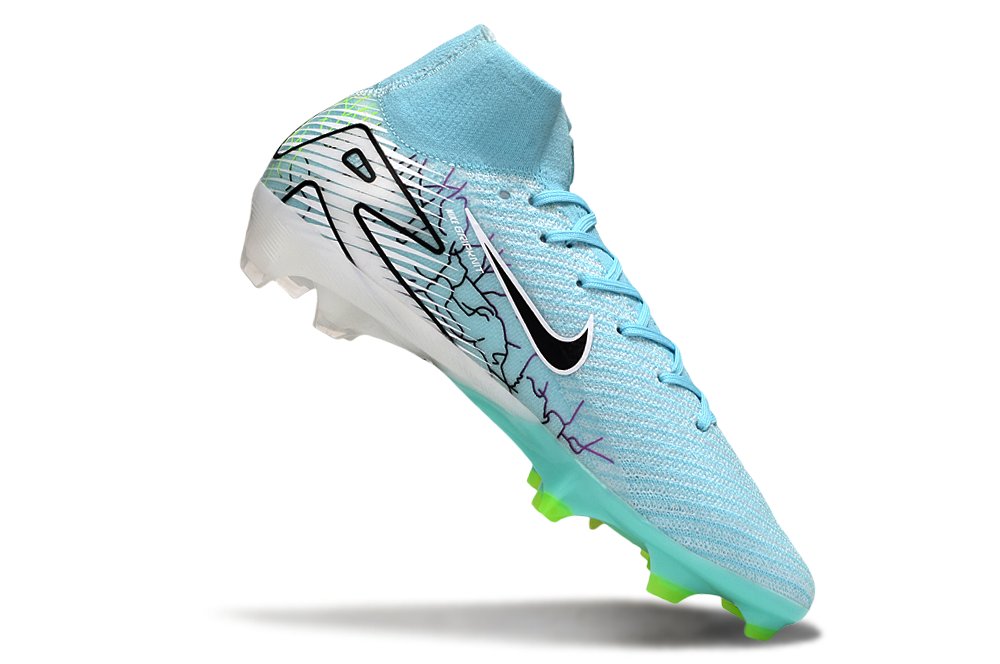 Side view of Nike Air Zoom Mercurial Superfly X Elite football cleats