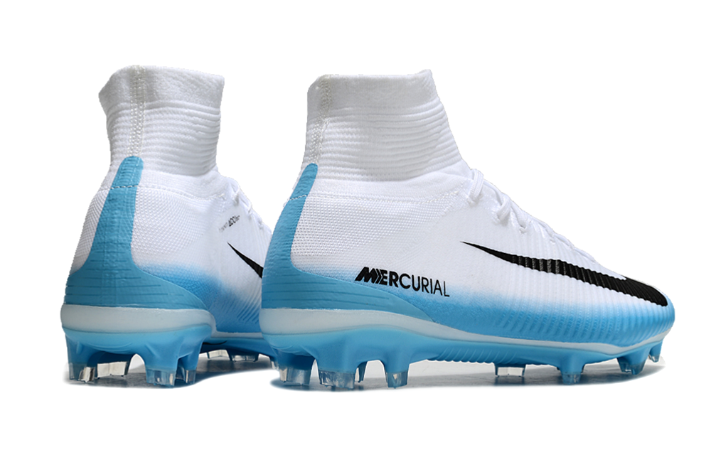 Nike Air Zoom Mercurial Superfly V Elite Football Boots with details in Blanco Azul