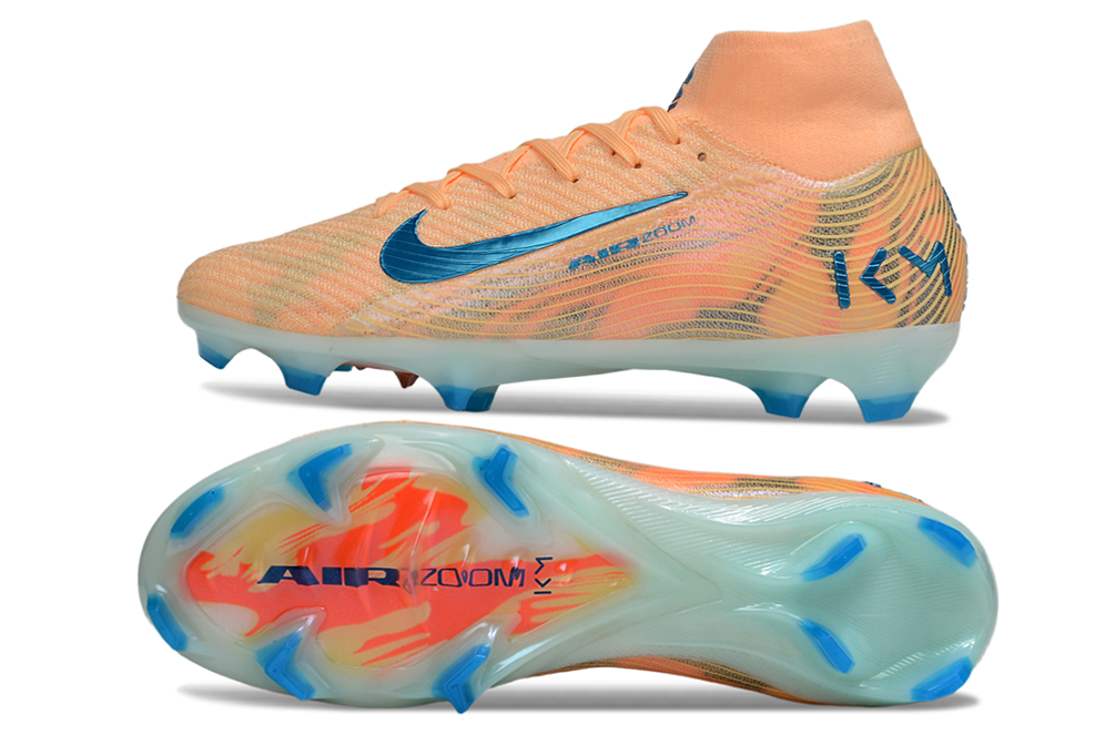 Image of Nike Air Zoom Mercurial Superfly X Elite soccer cleats inspired by Kylian Mbappe
