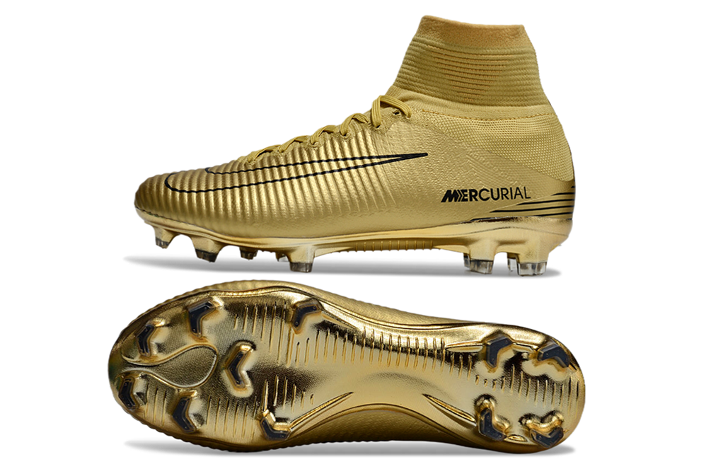 Top-of-the-line Nike Air Zoom Mercurial Superfly V Elite FG CR7 soccer shoes for elite players
