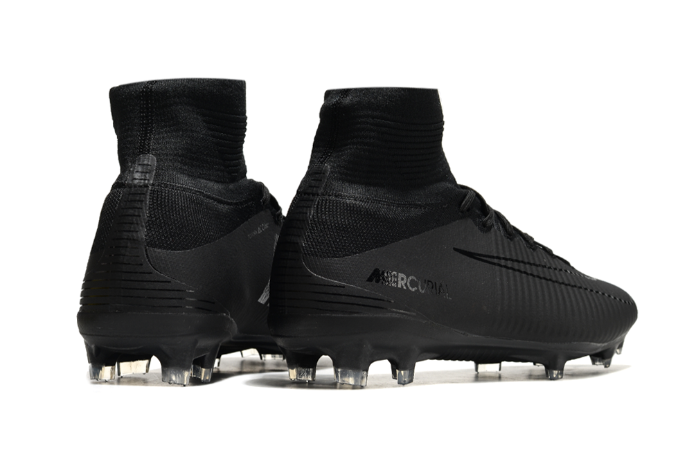 Football player wearing Nike Air Zoom Mercurial Superfly V Elite FG, 'Academy Pack' style, in action