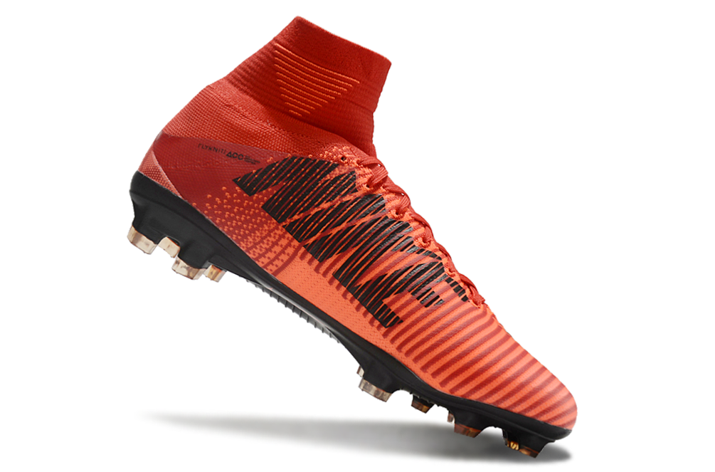 Nike Air Zoom Mercurial Superfly V Elite FG football cleats showcased from side view in University Red