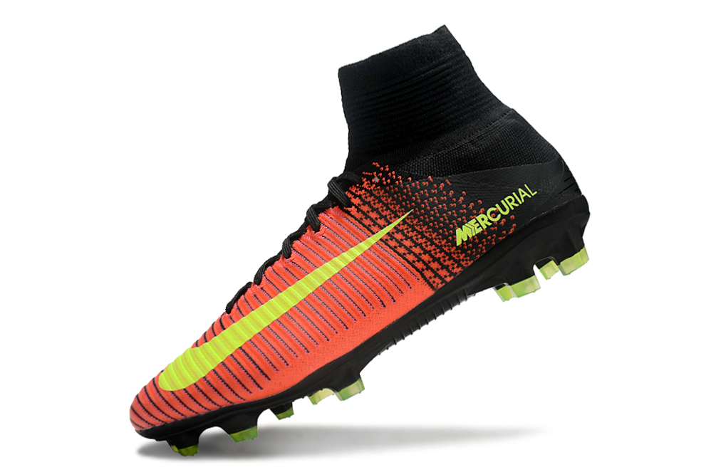 Close-up of Nike Air Zoom Mercurial Superfly V Elite Total Crimson Football Boots