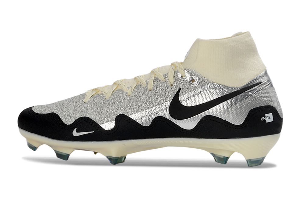 Nike Air Zoom Mercurial Superfly X Elite FG soccer cleats with White Waves and Patta collaboration