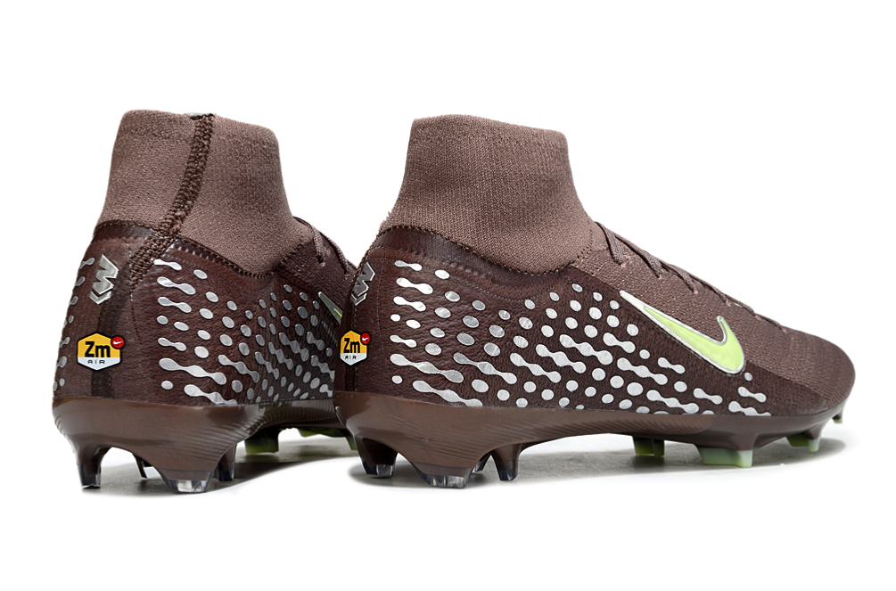 Elite soccer players wearing Nike Air Zoom Mercurial Superfly X Elite FG cleats, emphasizing performance and style