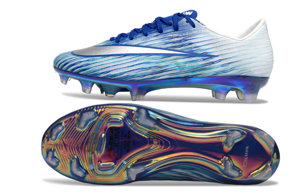 Elite soccer player wearing Nike Air Zoom Mercurial Vapor XVII Elite FG cleats highlighting speed and power